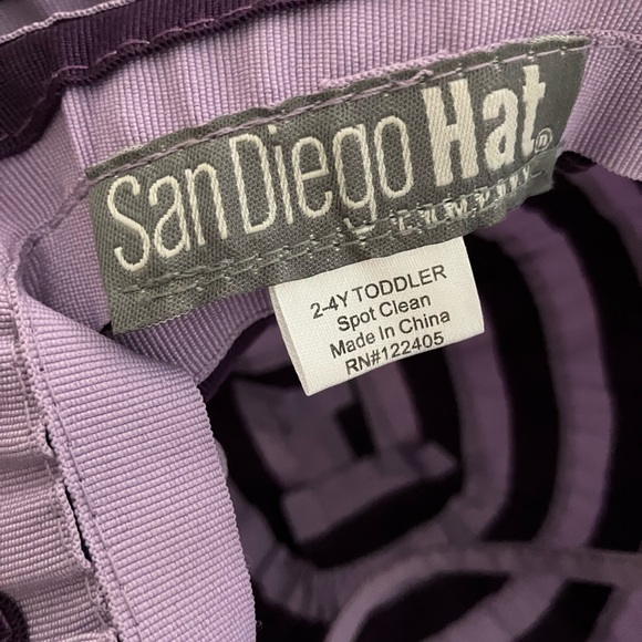 San Diego Hat Co. Purple Kids Ribbon Sun Hat Size 2-4 Toddler - Picture 4 of 5